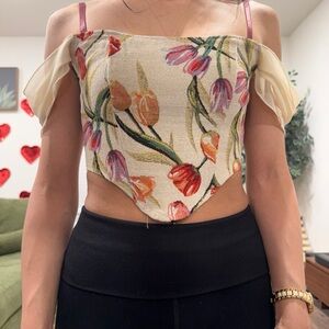 Tapestry Tulip Corset Top
